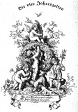 Ludwig Richter: Die vier Jahreszeiten aus „Die gute Einkehr“ ©noten-apitz.de; Bildquelle: Ludwig Richter (Die gute Einkehr, Auswahl schönster Holzschnitte mit Sprüchen und Liedern)