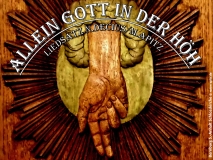 Allein Gott in der Höh Liedsatz Nikolaus Decius, Manfred Apitz Bild: Segnende Hand (Symbol für Gott) Sachsen-Anhalt Bernburg Schlosskirche Lesepult Christliche Kunst Bildlegende: Bernburg S.-Anhalt Schlosskirche © noten-apitz.de Bildquelle: Musikverlag Apitz