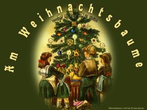 Am Weihnachtsbaume, die Lichter brennen – anonym / M. Apitz (T.: H. Kletke) Bildquelle: Das Weihnachtsbuch; Weihnachtsbaum v. Karl Voss 1825-1896; Georg Westermann Verlag Braunschweig 1949