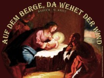 Auf dem Berge, da wehet der Wind – anonym / M. Apitz; Bild: Tannheim Kirche Gemälde Weihnachten © noten-apitz.de; Bildquelle: Musikverlag Apitz