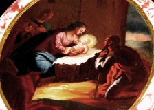 Bild: Tannheim Kirche Gemälde Weihnachten © noten-apitz.de; Bildquelle: Musikverlag Apitz