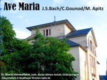 Ave Maria J. S. Bach / C. Gounod / M. Apitz; (Johann Sebastian Bach Charles Gounod); St. Mariä Himmelfahrt, Kath. Kirche Köthen(Katholische Kirche Köthen) –Anhalt;-klassizistisch-G. Bandhauer(Gottfried Bandhauer) ©noten-apitz.de; Sparte: 17.+18. Jh. Konzert