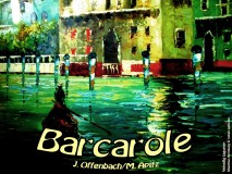 Barcarole (Hoffmanns Erzählungen) J. Offenbach/M. Apitz; Bild: Venedig Lagunen Gemälde Maximus Bernburg Italienisches Restaurant Café Bildlegende: Venedig Lagunen Maximus Bernburg © noten-apitz.de Bildquelle: Musikverlag Apitz