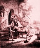 Rembrandt Radierung Der barmherzige Samariter © noten-apitz.de Bildquelle: Rembrandt Radierungen, Ingeborg Michailoff VEB Verlag der Kunst Dresden 1955