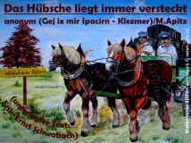 Das Hübsche liegt immer versteckt (Gej ix mir špacirn – Klezmer) anonym / M. Apitz (unterlegter Text: Erik-Ernst Schwabach); Waldschenke Köthen am Tierpark Sparte: jiddisch Volkslied