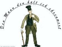 Den Mann, den halt ich ehrenwert – anonym / M. Apitz; Bild v. Joachim Paul Larisch © noten-apitz.de, Bildquelle: Skizzensammlung v. J. P. Larisch
