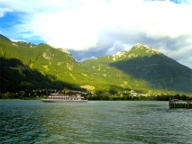 Achensee Tirol Österreich Gemeinde Eben Blick auf Maurach, Blick vom Westufer bei Pertisau © noten-apitz.de; Bildquelle: Musikverlag Apitz
