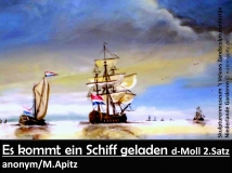 Es kommt ein Schiff geladen (d-Moll 2.Satz) anonym / M. Apitz; Skulpturenmuseum ‚t Veluws Zandsculpturenfestijn Niederlande Garderen Sparte: Weihnachten