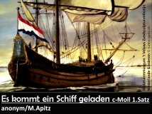 Es kommt ein Schiff geladen (c-Moll 1.Satz) anonym / M. Apitz; Skulpturenmuseum ‚t Veluws Zandsculpturenfestijn Niederlande Garderen Sparte: Weihnachten
