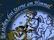 Es stehen drei Sterne am Himmel / Der eifersüchtige Knabe – anonym / M. Apitz Bild: L. Richter Illustration „Aus den Lebenserinnerungen“ Teil1 Reise nach Frankreich © noten-apitz.de Bildquelle: Ludwig Richter Leben u. Werk n v. C. W. Schmidt mit 121 Holzschnitten u. 45 Tafelbildern Deutsche Buchvertriebs- und Verlagsgesellschaft Berlin 1948