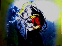 Maria und Jesus Glasmalerei © noten-apitz.de, Bildquelle: Musikverlag Apitz