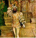 M. Slevogt (Max Slevogt), dt. Impressionist: Champagnerlied (Der Weiße d’Andrade) Frauenheld – Don Juan ; Stuttgart, Württemberg ©noten-apitz.de; Bildquelle: „Malerei der Jahrhunderte, Europäische Meisterwerke von Giotto bis zur Gegenwart“, VEB E. A. Seemann Buch- und Kunstverlag Leipzig (E.A.S) 1960