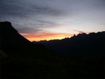 Sonnenaufgang in der Mindelheimer Hütte 2058 m Kleinwalsertal Österreich Vorarlberg ©noten-apitz.de; Bildquelle: Musikverlag Apitz
