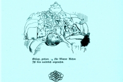 Wilhelm Busch „Humoristischer Hausschatz“ 4.Buch „Der Geburtstag oder Die Partikularistin“ ©noten-apitz.de; Bildquelle: Wilhelm Busch-Album, Humoristischer Hausschatz, Sammlung der beliebtesten Schriften mit 1500 Bildern, 22. Auflage München Verlag v. Fr. Bassermann, 1911