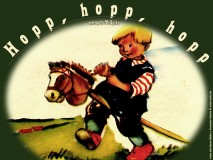 Hopp, hopp, hopp – anonym / M. Apitz Bild: Veronika Fritsche (Schwarz) © noten-apitz.de Bildquelle: Liebe alte Reime Bilder Veronika Fritsche (Schwarz), Dr. Herbert Schulze Buch- u. Kunstverlag Nachf. Leipzig 1958