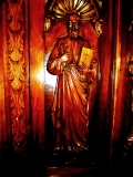 Heiligenfigur Petrus mit hl. Schrift (heiliger Schrift – Bibel) und Schlüssel (Jakobsweg, Spanien) ©noten-apitz.de; Bildquelle: Musikverlag Apitz