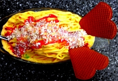 Spaghetti – Eisbecher , Eisdiele Wulfen b. Köthen (bei Köthen) ©noten-apitz.de; Bildquelle: Musikverlag Apitz