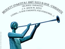 Menuett (Partita1 BWV 825) B-Dur -Variante – J. S. Bach/M. Apitz; Bild: Skulptur „Der Rufer“ Braunschweig St. Magni