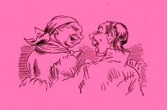 Wilhelm Busch – Die fromme Helene, Die Wallfahrt ©noten-apitz.de; Bildquelle: Wilhelm Busch-Album, Humoristischer Hausschatz, Sammlung der beliebtesten Schriften mit 1500 Bildern, 22. Auflage München Verlag v. Fr. Bassermann, 1911