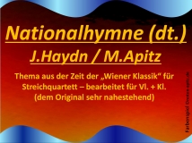 Nationalhymne (dt.) J. Haydn / M. Apitz (Joseph Haydn / Manfred Apitz); Farbenspiel ©noten-apitz.de; Bildquelle: Musikverlag Apitz