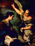 Verkündigung Mariens, B. Strozzi (Budapest, Szépművészeti Múzeum,Ung.) (Ungarn) ©noten-apitz.de; Bildquelle: „Meisterwerke der Alten Malerei im Museum der Bildenden Künste Budapest“ Auswahl: Klára Garas, VEB E. A. Seemann, Buch- und Kunstverlag Leipzig, gedruckt in Ungarn 1960
