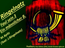 Ringelnatz Faulsein 3 Ein männlicher Briefmark, M. Apitz, Text: J. Ringelnatz; Posthorn, Post Köthen (DHL) Anhalt Sparte: 20.+21. Jh. Konzert