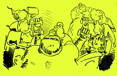 Der Geburtstag ©noten-apitz.de; Bildquelle: Wilhelm Busch-Album, Humoristischer Hausschatz, Sammlung der beliebtesten Schriften mit 1500 Bildern, 22. Auflage München Verlag v. Fr. Bassermann, 1911