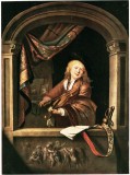Bild: Gerrit Dou 1613-1675: Der Geiger am Fenster Dresden Gemäldegalerie Alte Meister © noten-apitz.de, Bildquelle: Hausgalerie berühmter Gemälde 200 Meisterwerke Jarno Jessen (Hrsg.) Verlagsanstalt f. Literatur u. Kunst H. Klemm Berlin-Grunewald ca. 1920 Band 2 „Barock“