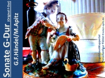 Sonate G-Dur (Original F-Dur), F. Händel / M. Apitz (Georg Friedrich Händel / Manfred Apitz); Engelshaus Wuppertal Porzellanfigur Flötist Sparte: 17.+18. Jh. Konzert