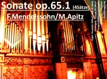 Sonate op.65.1 (4 Sätze), F. Mendelssohn / M. Apitz (Felix Mendelssohn Bartholdy / Manfred Apitz); Orgel- Prospekt, Köthen-Anh.(Köthen-Anhalt) St. Jakob (St. Jakob-Kirche) F. Ladegast (Friedrich Ladegast), Prinzip.16‘ (Prinzipal 16-Fuß) ,Okt.4‘ (Oktave 4-Fuß), neogotisches Gehäuse mit Engeln, 3000 Pfeifen 47 Register Sparte: 19. Jh. Konzert