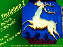 Tierleben 2 Rothirsch (E. Roth-Lied) 5 Schwanensang – Eugen Roth-Lieder; Manfred Apitz (Text: Eugen Roth); Wermsdorf bei Oschatz, Sachs. Hotel „Zum Goldnen H.“ Sparte: 20.+21. Jh. Konzert