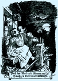 „Auch der Mond und Sternenpracht…“ ©noten-apitz.de; Bildquelle: Ludwig Richter Leben und Werk Herausgegeben v. C. W. Schmidt mit 121 Holzschnitten und 45 Tafelbildern, Deutsche Buchvertriebs- und Verlagsgesellschaft Berlin 1948
