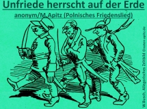 Unfriede herrscht auf der Erde anonym / M. Apitz (Manfred Apitz); Wilhelm Busch, Allegorisches Zeitbild Sparte: Deutschland geistlich
