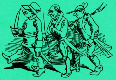Wilhelm Busch, Allegorisches Zeitbild ©noten-apitz.de; Bildquelle: Wilhelm Busch-Album, Humoristischer Hausschatz, Sammlung der beliebtesten Schriften mit 1500 Bildern, 22. Auflage München Verlag v. Fr. Bassermann, 1911