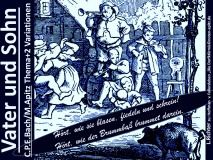 Vater und Sohn; C. P. E. Bach / M. Apitz; Spruch: „Hört, wie sie blasen, fiedeln und schrein! Hört, wie der Brummbass brummet darein!“; Holland Amsterdam Platz: Rembrandtplein / Buttermarkt Rembrandt van Rijn „Die Nachtwache“ / De Nachtwacht Denkmal Einzelfigur Allegorie Sparte: 17./18. Jh. (Barock/Galanter Stil)