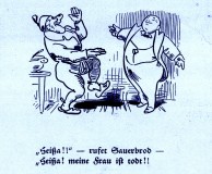 Bild: W.Busch Ein frohes Ereignis, Bildquelle: Busch-Album, Humoristischer Hausschatz 22. Auflage München Verlag v. Fr. Bassermann, 1911