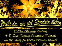 Weißt du, wie viel Sternlein D-Dur-Fassung Liedsatz+Variationen (Partita)Apitz, Weihnachtsmarkt Halle Anhalt © noten-apitz.de Sparte: Deutschland geistlich