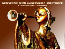 Wem Gott will rechte Gunst erweisen (Bläserfassung) – F. T. Fröhlich / M. Apitz (T.: J. v. Eichendorff); Bild (Skulptur): Hahnenklee Friedhof; Bildquelle: Musikverlag Apitz