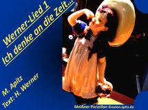Werner-Lied 1 Ich denke an die Zeit…, M. Apitz, Text: H. Werne (Manfred Apitz, Text: Hans Werner); Meißner Porzellanfigur Sparte: 20.+21. Jh. Konzert