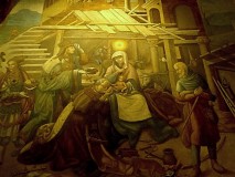 Bild: Frankfurt Museum Vorgeschichte Wandgemälde Christgeburt Bildquelle: Musikverlag Apitz