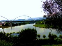 Fluss bei Santiago de Compostela (N/O), Sp. – Nordosten von Santiago, Spanien ©noten-apitz.de; Bildquelle: Musikverlag Apitz