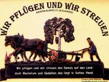 Wir pflügen und wir streuen anonym/M.Apitz (T.:Matthias Claudius) Kunstguss Döhler Eibenstock Fassadenbild © noten-apitz.de Sparte: Deutschland geistlich