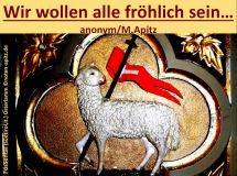 Wir wollen alle fröhlich sein in dieser österlichen Zeit, anonym / M. Apitz (Manfred Apitz); Fossental Südtirol Italien Osterlamm Sparte: Deutschland geistlich