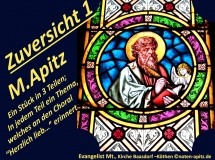 Zuversicht 1 M. Apitz (Manfred Apitz); Evangelist Mt., Kirche Baasdorf – Köthen Sparte: 20.+21. Jahrhundert